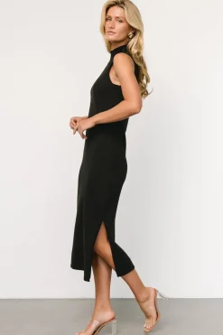 Discount Baltic Born Angelina Mock Neck Tank Dress | Black