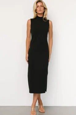 Discount Baltic Born Angelina Mock Neck Tank Dress | Black