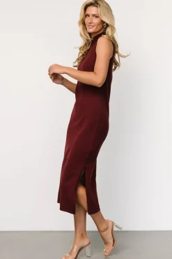 Clearance Baltic Born Angelina Mock Neck Tank Dress | Wine