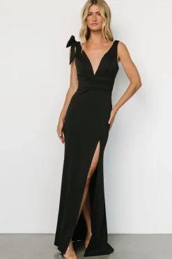 New Baltic Born Angelique Fitted Gown | Black