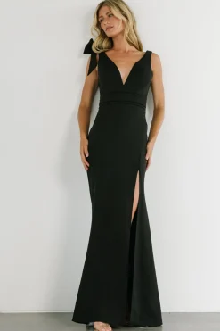 New Baltic Born Angelique Fitted Gown | Black