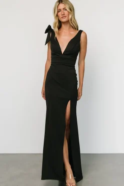 New Baltic Born Angelique Fitted Gown | Black