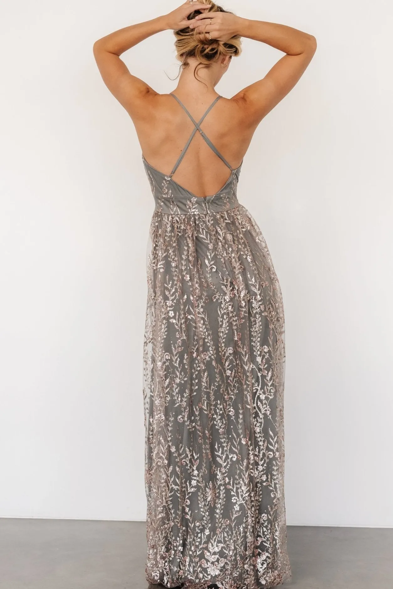 Clearance Baltic Born Anisa Shimmer Gown | Eucalyptus + Rose Eucalyptus+Rose
