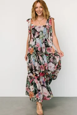 Hot Baltic Born Anita Maxi Dress | Black Multi Floral BlackMultiFloral