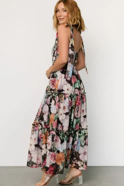 Hot Baltic Born Anita Maxi Dress | Black Multi Floral BlackMultiFloral