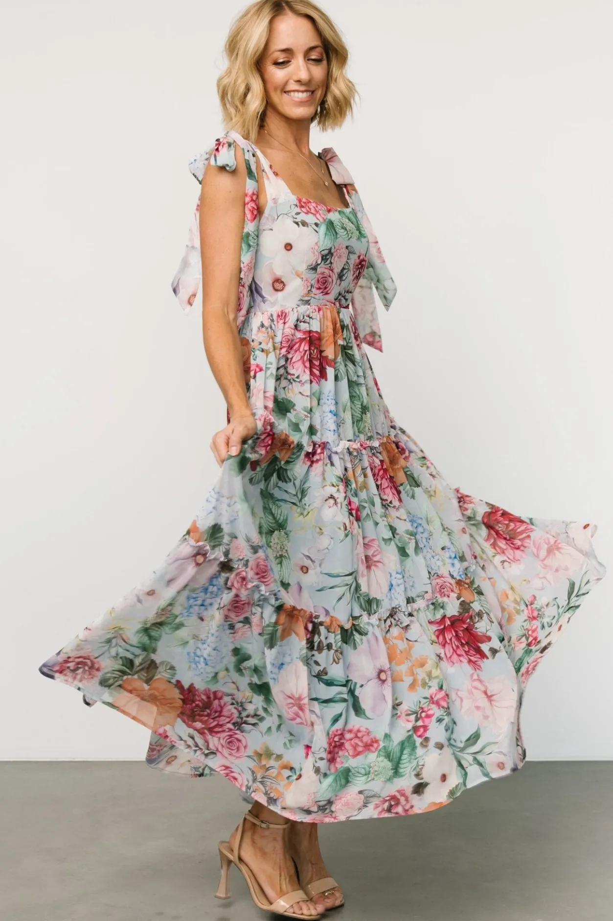 Sale Baltic Born Anita Maxi Dress | Light Blue Multi Floral LightBlueMultiFloral