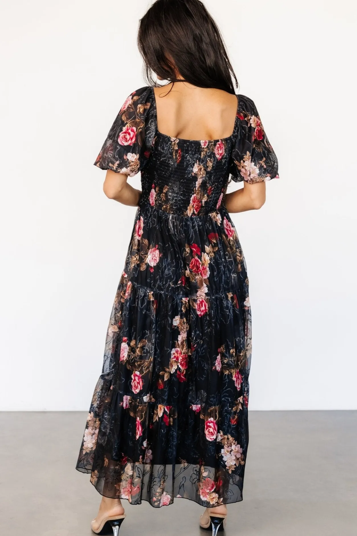 Best Baltic Born Annabeth Midi Dress | Black Floral BlackFloral