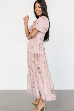 Sale Baltic Born Annabeth Midi Dress | Blush Floral BlushFloral