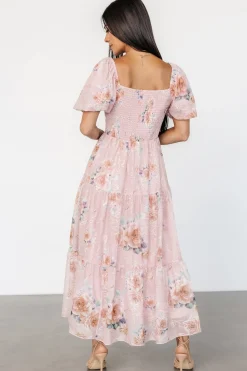 Sale Baltic Born Annabeth Midi Dress | Blush Floral BlushFloral