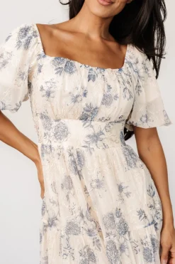 Online Baltic Born Annabeth Midi Dress | Cream + Slate Floral Cream+SlateFloral