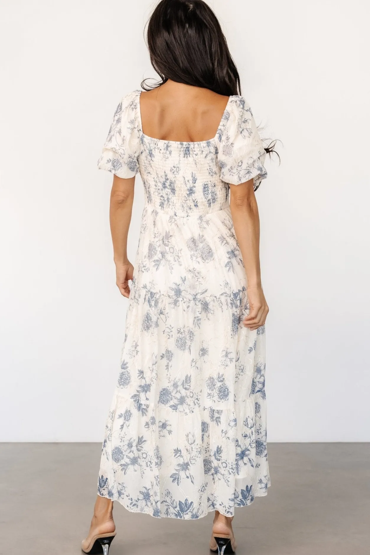 Online Baltic Born Annabeth Midi Dress | Cream + Slate Floral Cream+SlateFloral