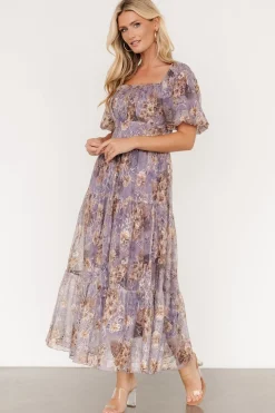 Fashion Baltic Born Annabeth Midi Dress | Lavender Floral LavenderFloral