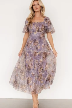 Fashion Baltic Born Annabeth Midi Dress | Lavender Floral LavenderFloral