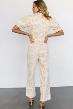 Best Baltic Born Annalise Jumpsuit | White + Yellow White+Yellow