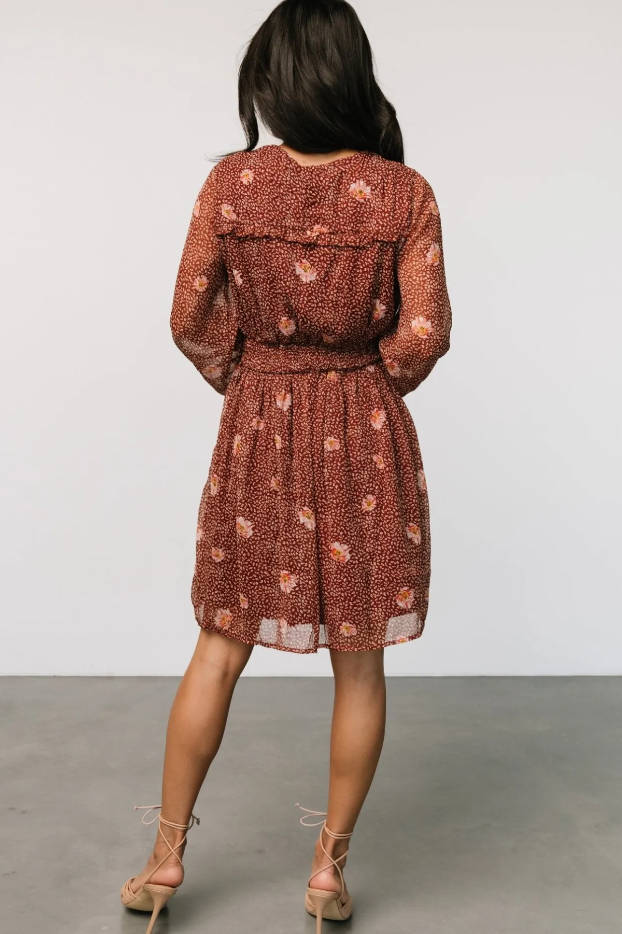 New Baltic Born Anne Short Dress | Rust Print RustPrint