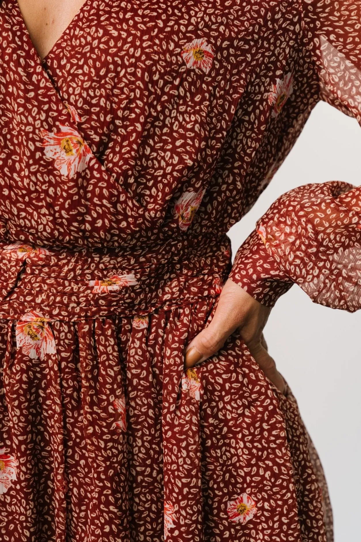 New Baltic Born Anne Short Dress | Rust Print RustPrint