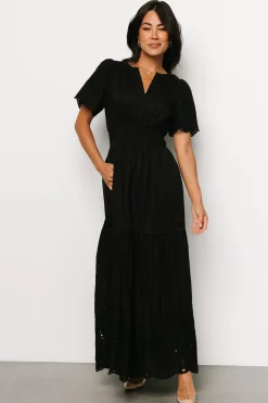 Sale Baltic Born Annette Eyelet Maxi Dress | Black