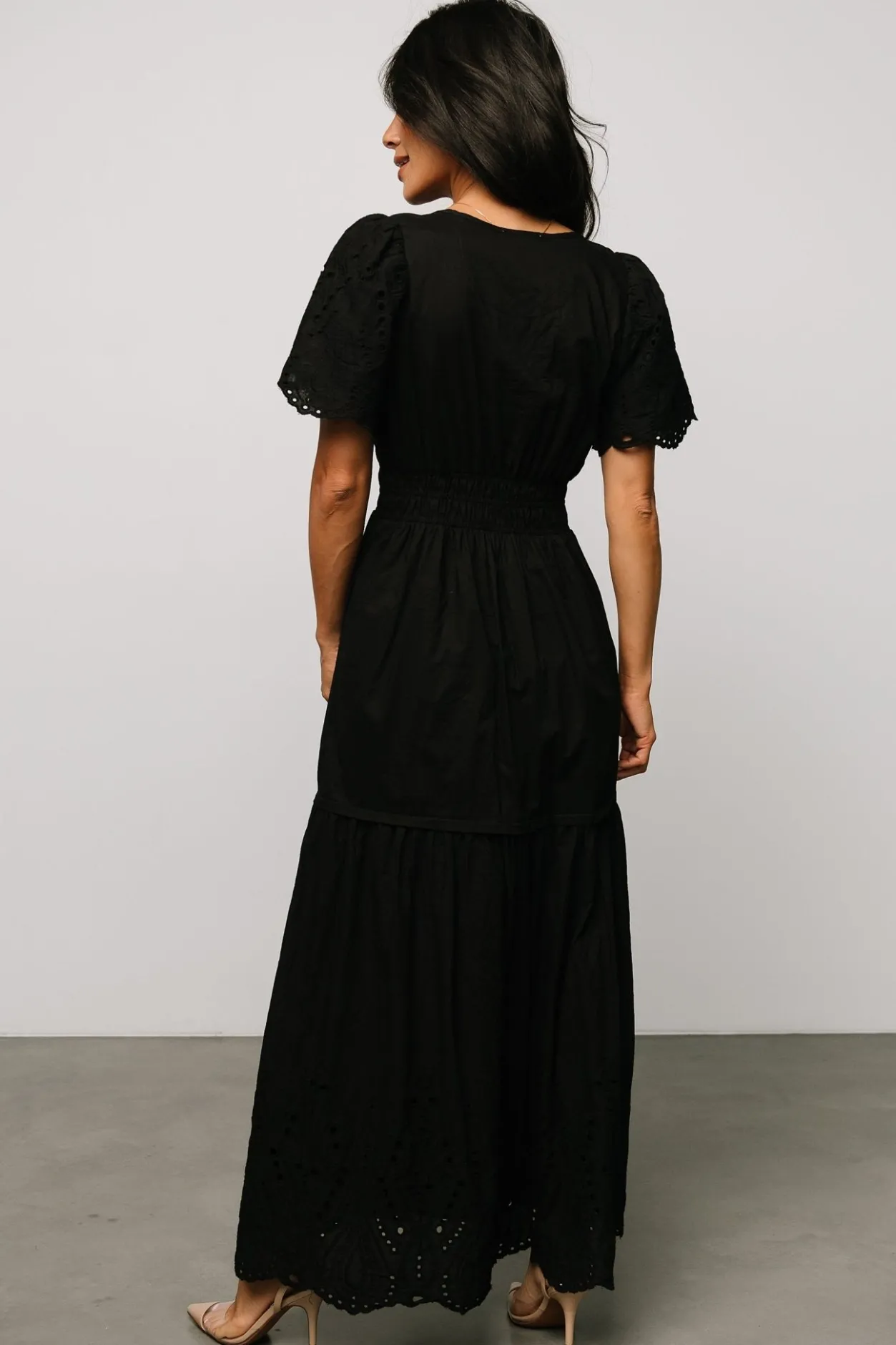 Sale Baltic Born Annette Eyelet Maxi Dress | Black