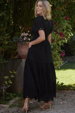 Sale Baltic Born Annette Eyelet Maxi Dress | Black