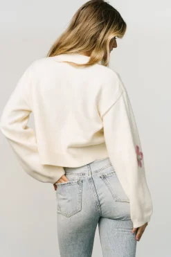 Online Baltic Born Annie Flower Knit Sweater | Cream