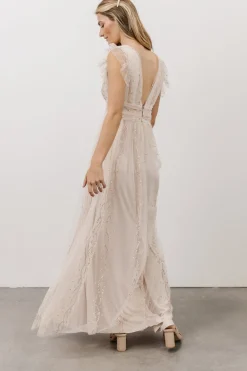 Discount Baltic Born Annika Sequin Mesh Maxi Dress | Nude Blush NudeBlush