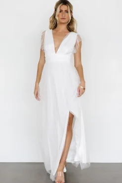 Discount Baltic Born Annika Sequin Mesh Maxi Dress | Off White OffWhite