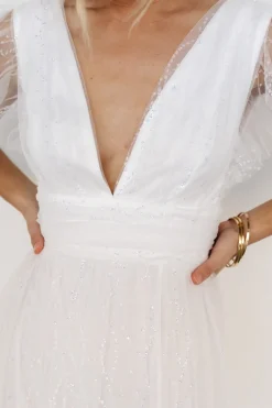 Discount Baltic Born Annika Sequin Mesh Maxi Dress | Off White OffWhite