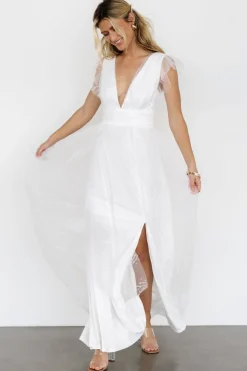 Discount Baltic Born Annika Sequin Mesh Maxi Dress | Off White OffWhite