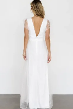 Discount Baltic Born Annika Sequin Mesh Maxi Dress | Off White OffWhite