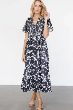 Discount Baltic Born Annise Midi Dress | Black Floral BlackFloral