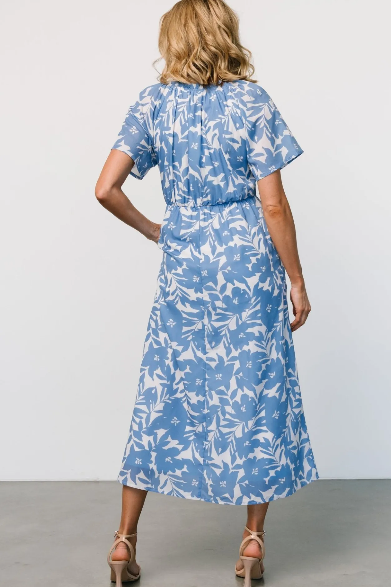 Hot Baltic Born Annise Midi Dress | Blue Floral BlueFloral