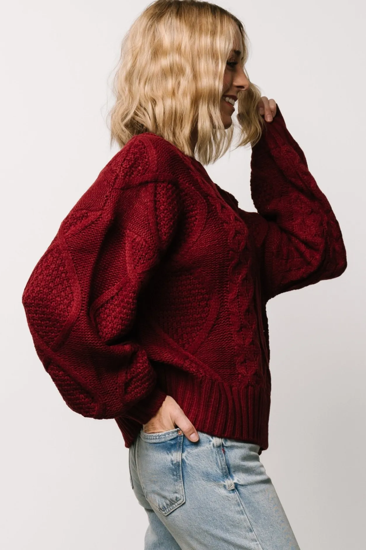 Discount Baltic Born Anthony Knit Sweater | Wine