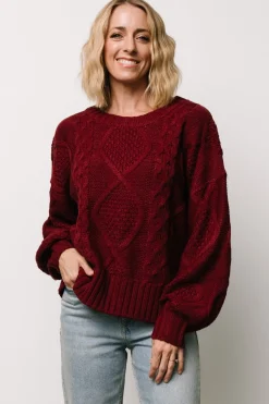 Discount Baltic Born Anthony Knit Sweater | Wine