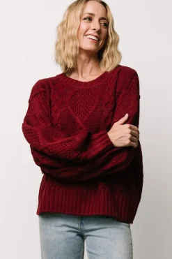 Discount Baltic Born Anthony Knit Sweater | Wine