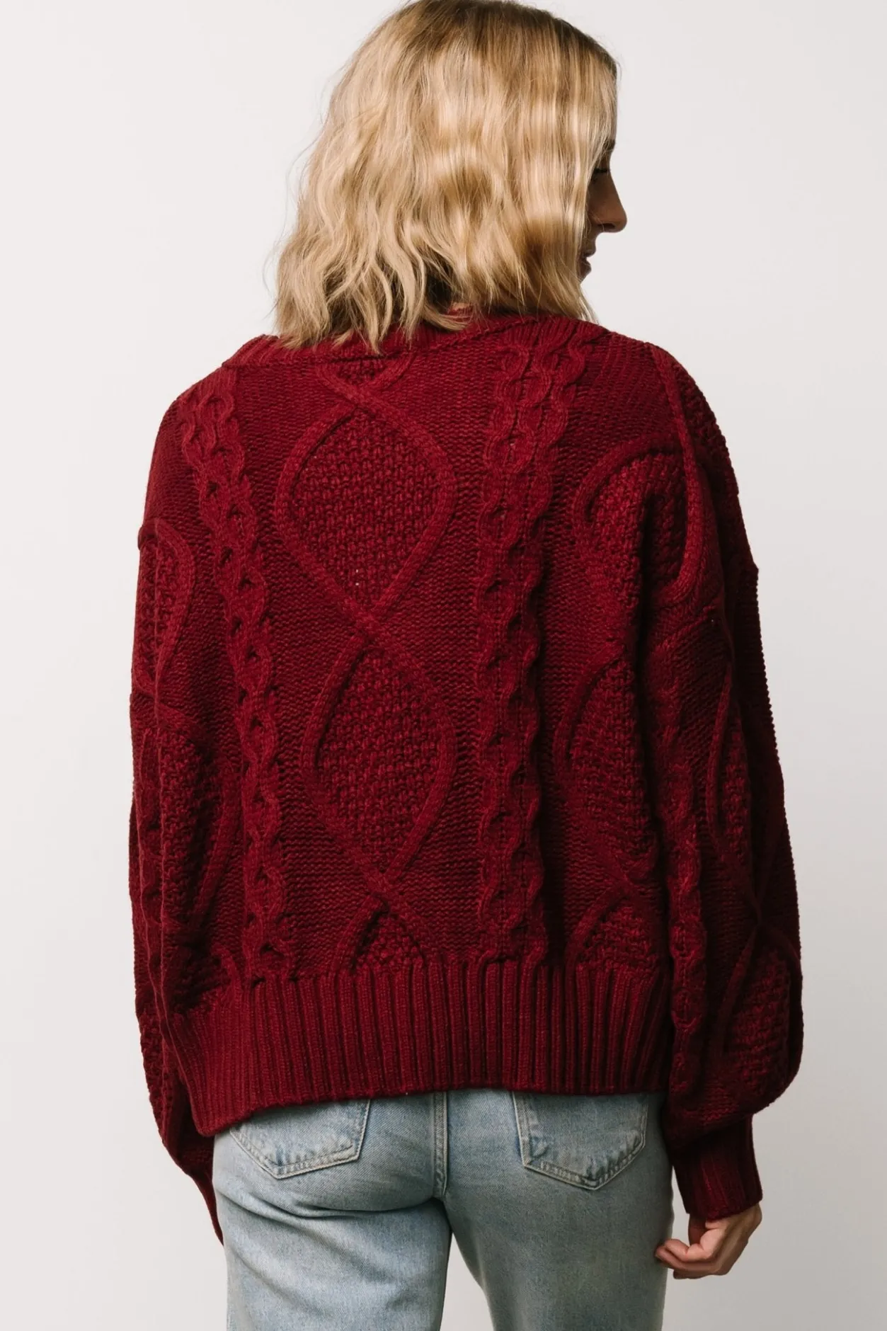 Discount Baltic Born Anthony Knit Sweater | Wine