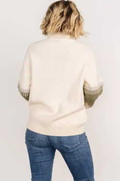 Discount Baltic Born Antonov Turtle Neck Sweater | Sage + Cream Sage+Cream