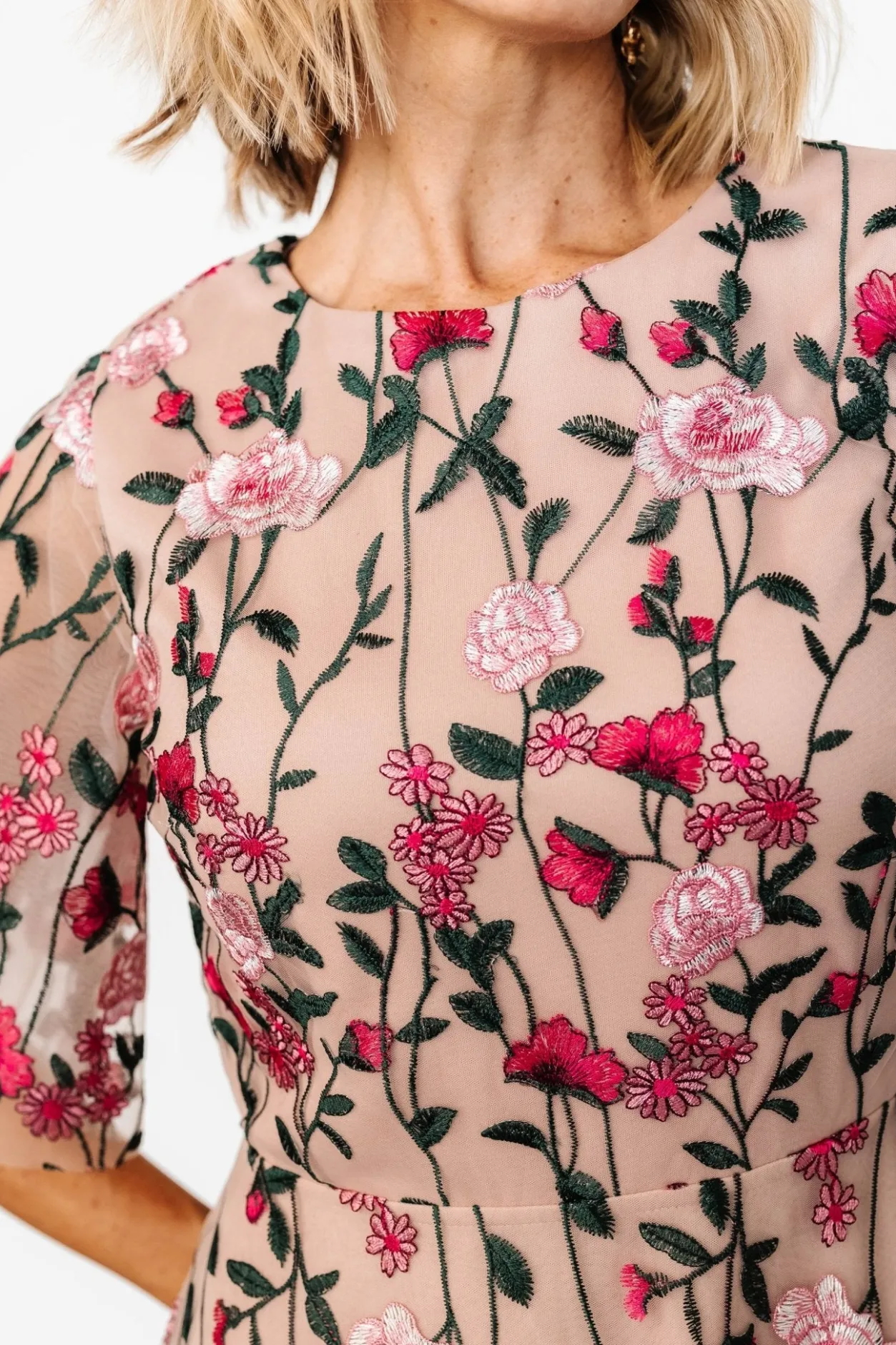 New Baltic Born Arabella Embroidered Tulle Maxi Dress | Rose Garden RoseGarden