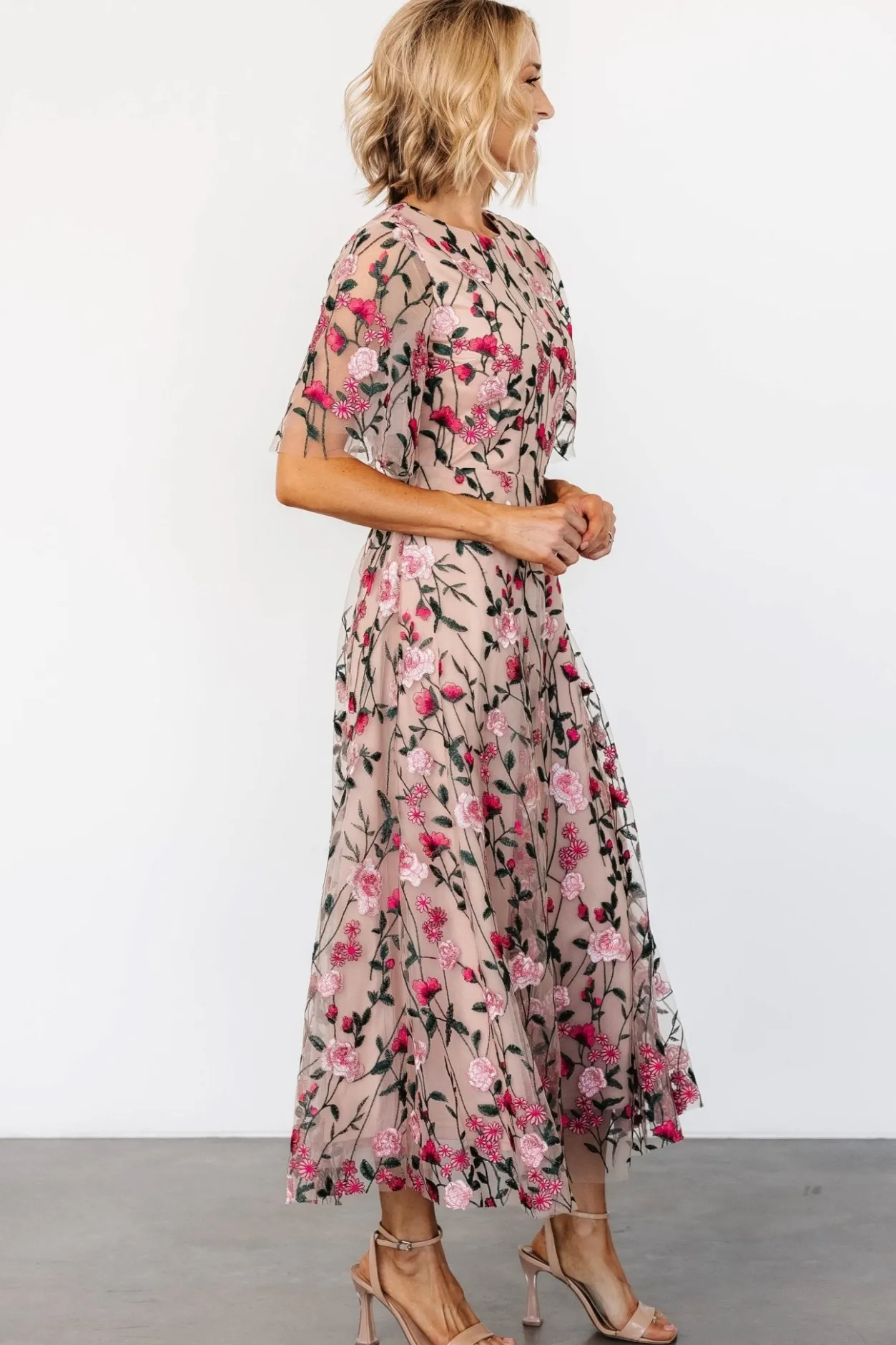 New Baltic Born Arabella Embroidered Tulle Maxi Dress | Rose Garden RoseGarden