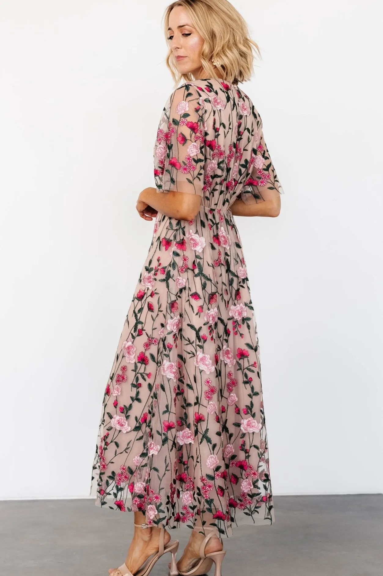New Baltic Born Arabella Embroidered Tulle Maxi Dress | Rose Garden RoseGarden