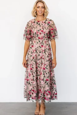 New Baltic Born Arabella Embroidered Tulle Maxi Dress | Rose Garden RoseGarden