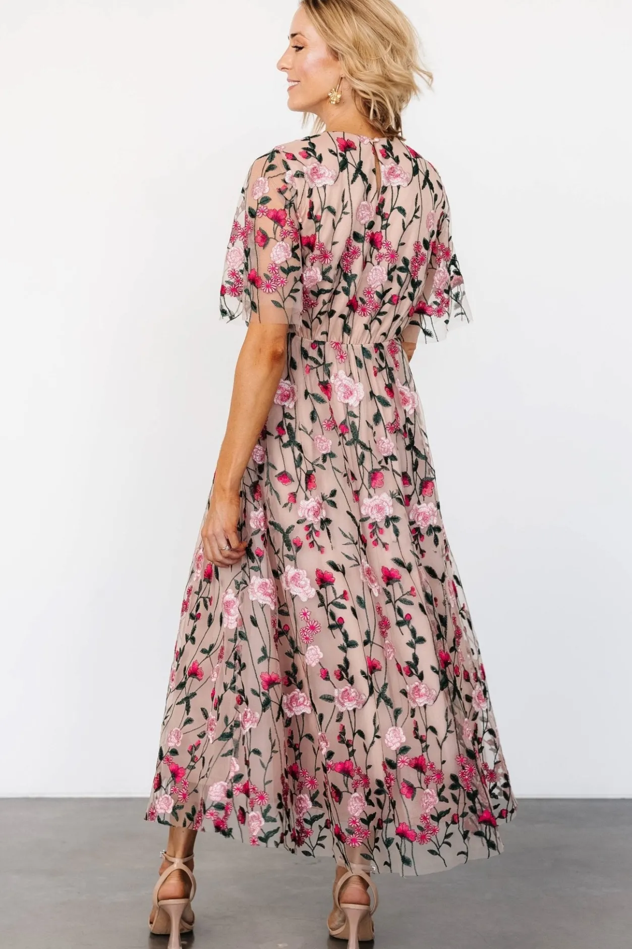 New Baltic Born Arabella Embroidered Tulle Maxi Dress | Rose Garden RoseGarden