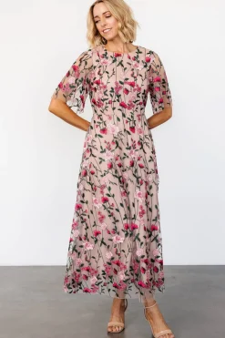 New Baltic Born Arabella Embroidered Tulle Maxi Dress | Rose Garden RoseGarden