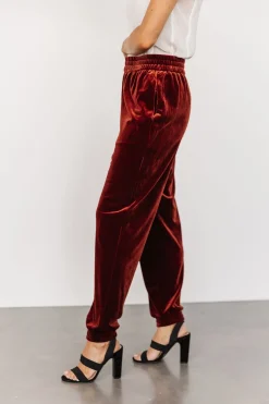 Online Baltic Born Archie Velvet Jogger Pants | Cinnamon