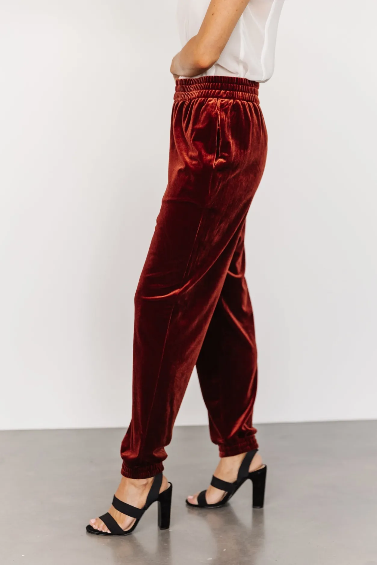 Online Baltic Born Archie Velvet Jogger Pants | Cinnamon
