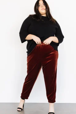Online Baltic Born Archie Velvet Jogger Pants | Cinnamon