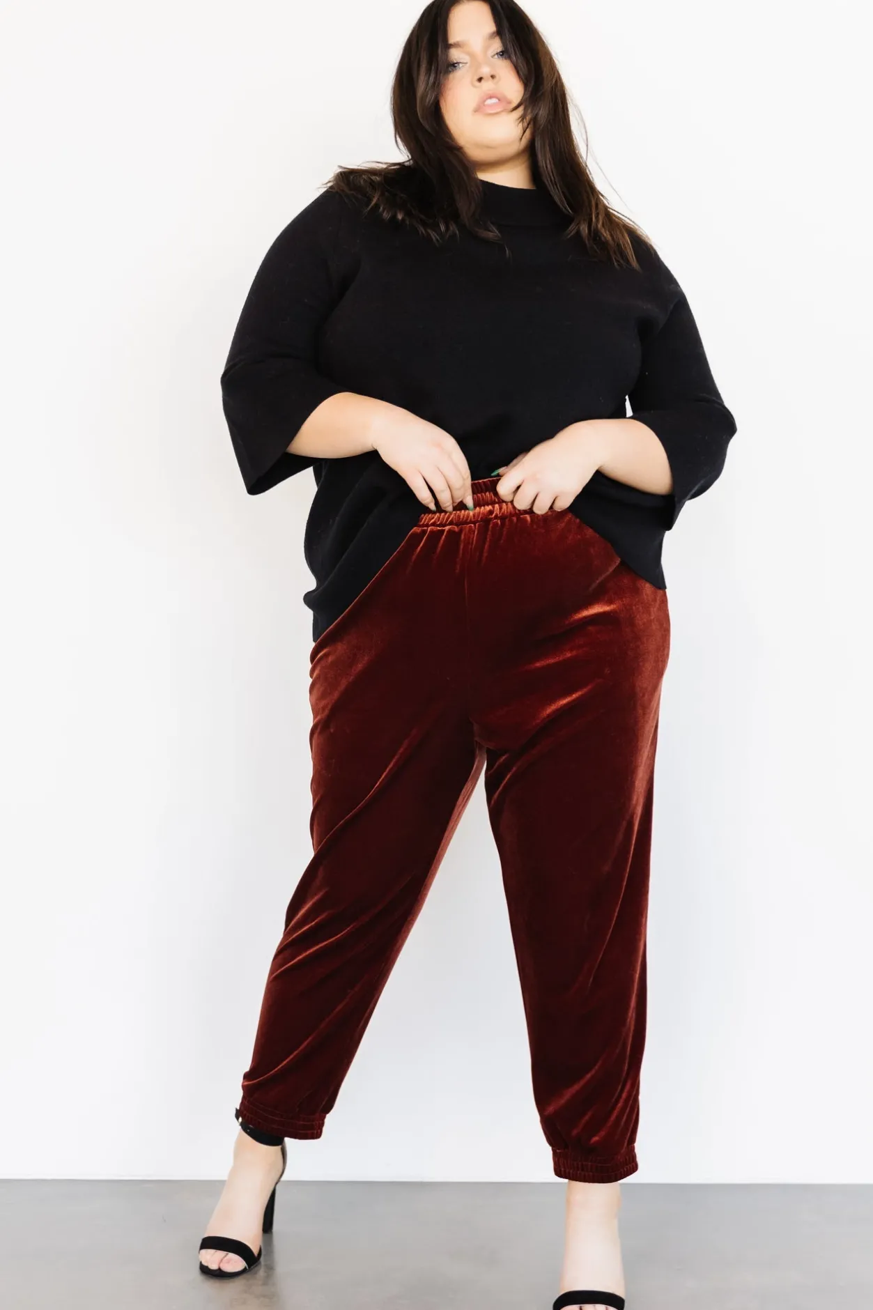 Online Baltic Born Archie Velvet Jogger Pants | Cinnamon
