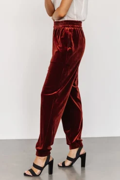 Online Baltic Born Archie Velvet Jogger Pants | Cinnamon