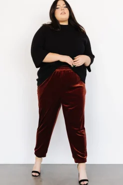 Online Baltic Born Archie Velvet Jogger Pants | Cinnamon
