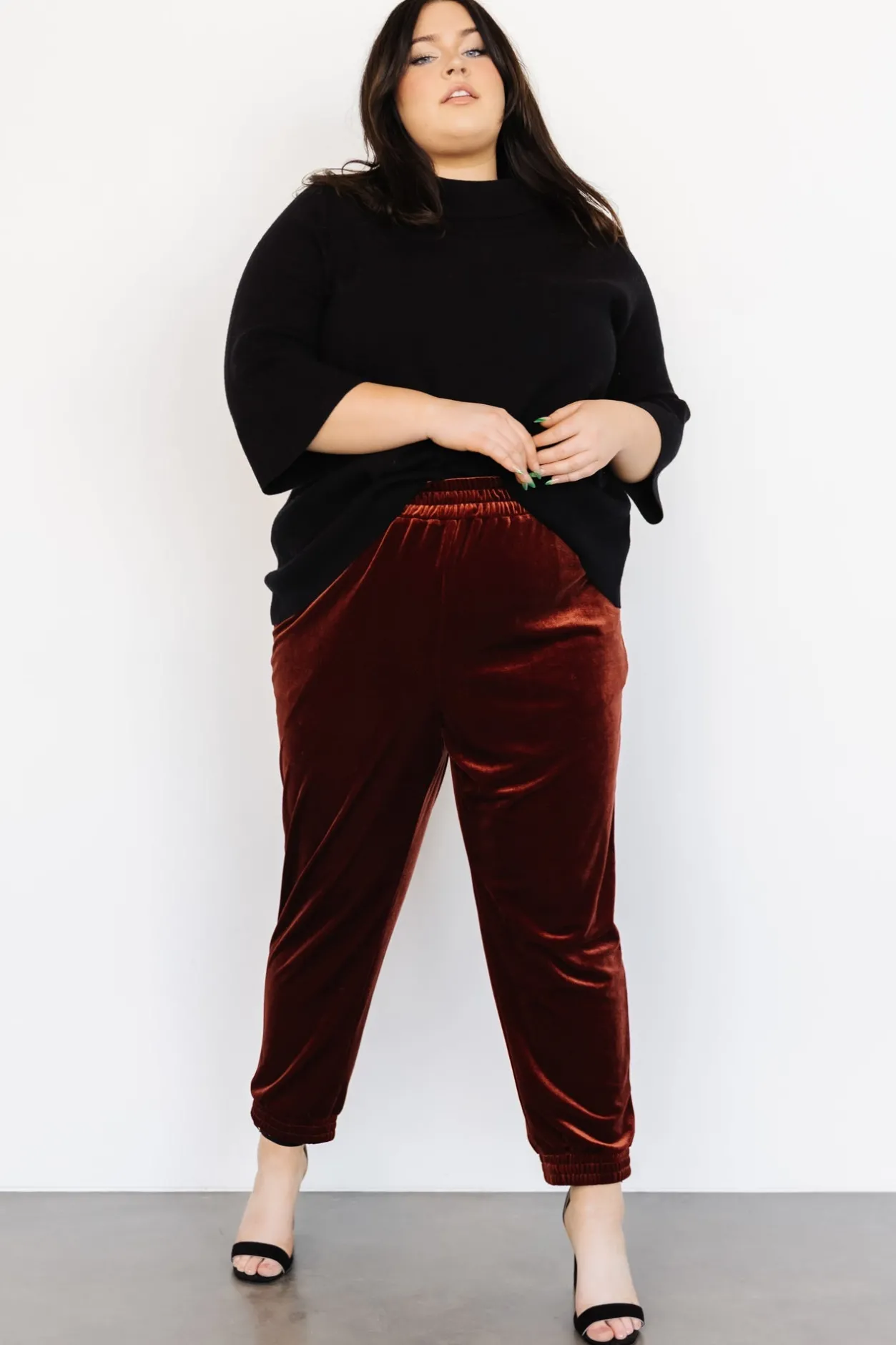 Online Baltic Born Archie Velvet Jogger Pants | Cinnamon