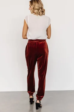 Online Baltic Born Archie Velvet Jogger Pants | Cinnamon
